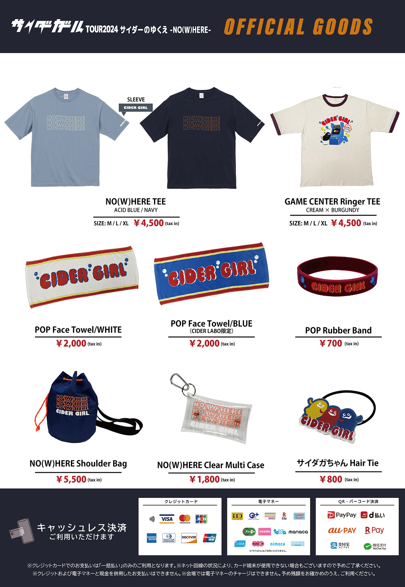 サイダーガール TOUR2024 サイダーのゆくえ -NO(W)HERE-